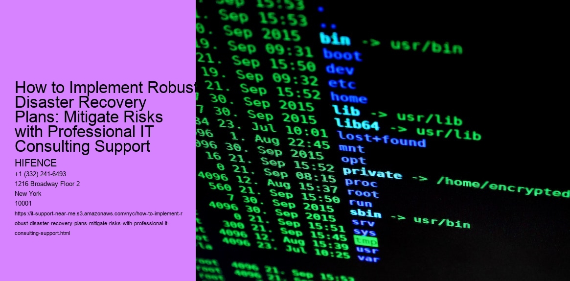 How to Implement Robust Disaster Recovery Plans: Mitigate Risks with Professional IT Consulting Support 