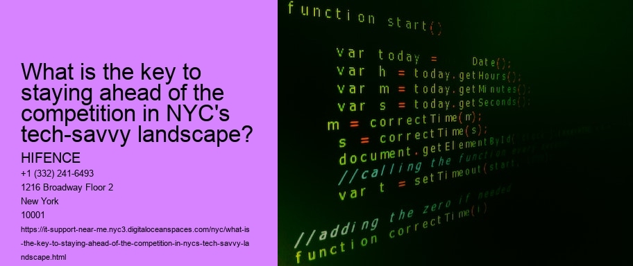 What is the key to staying ahead of the competition in NYC's tech-savvy landscape? 