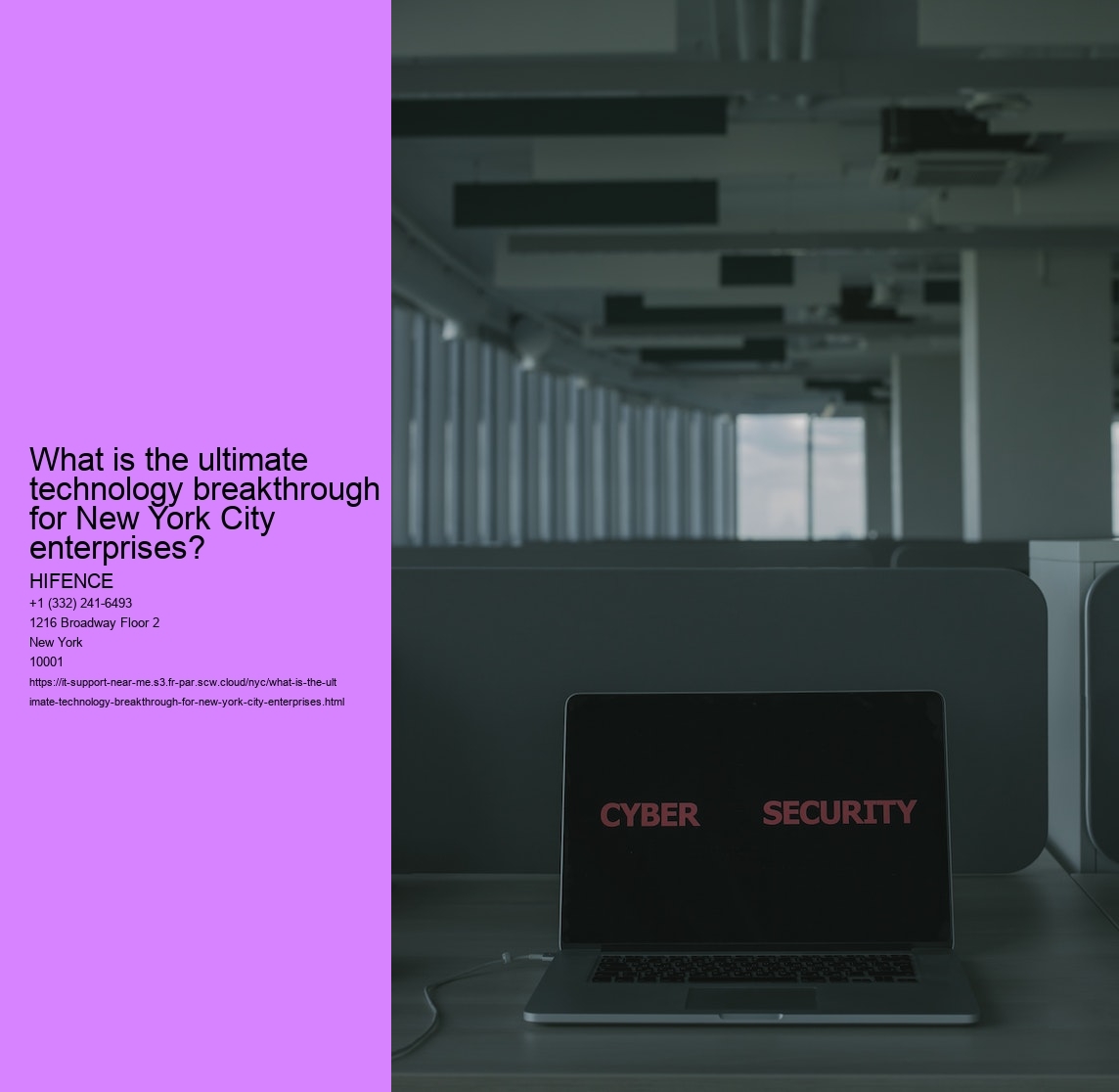 What is the ultimate technology breakthrough for New York City enterprises? 